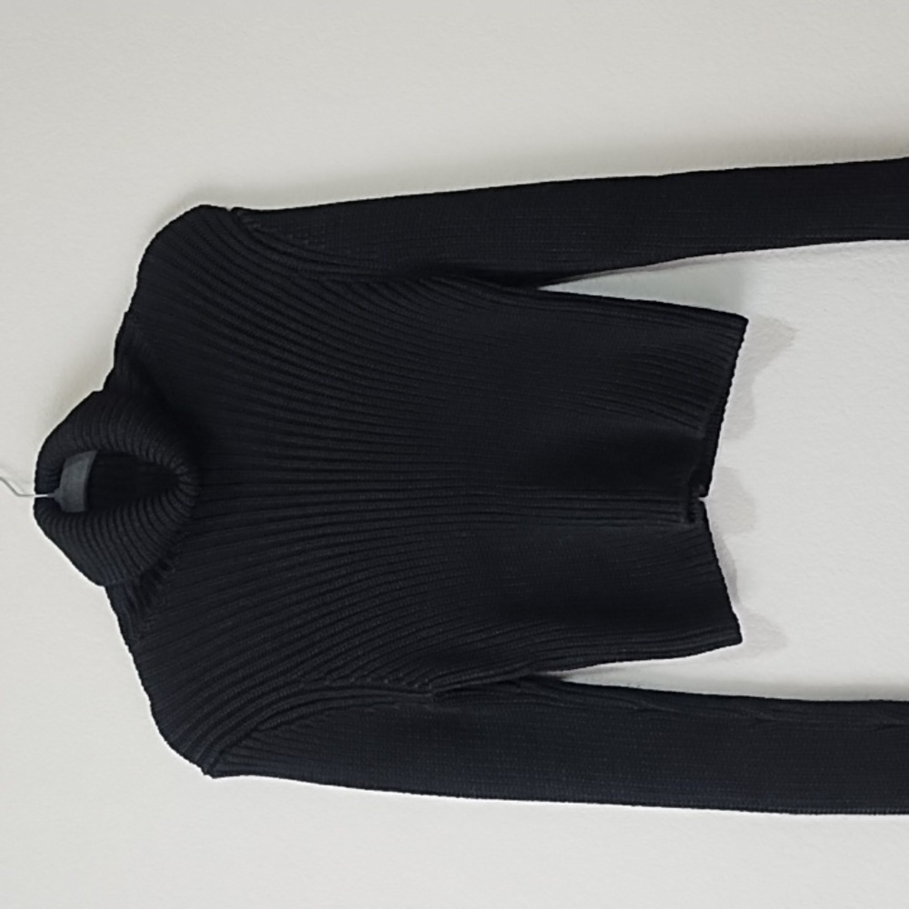 Alice + Olivia Black Cowl Neck Turtleneck Sweater